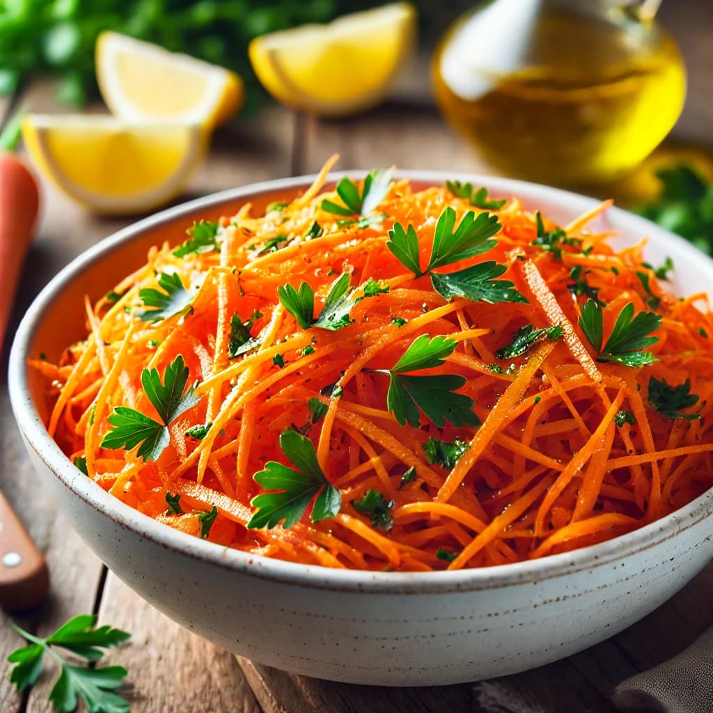 سلطة الجزر المبشور بالليمون