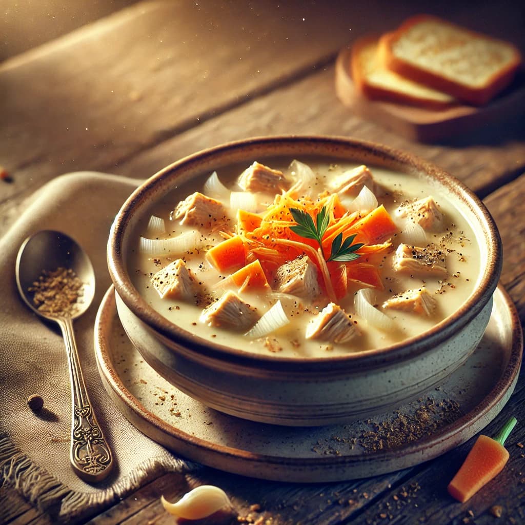 شوربة كريمة الدجاج
