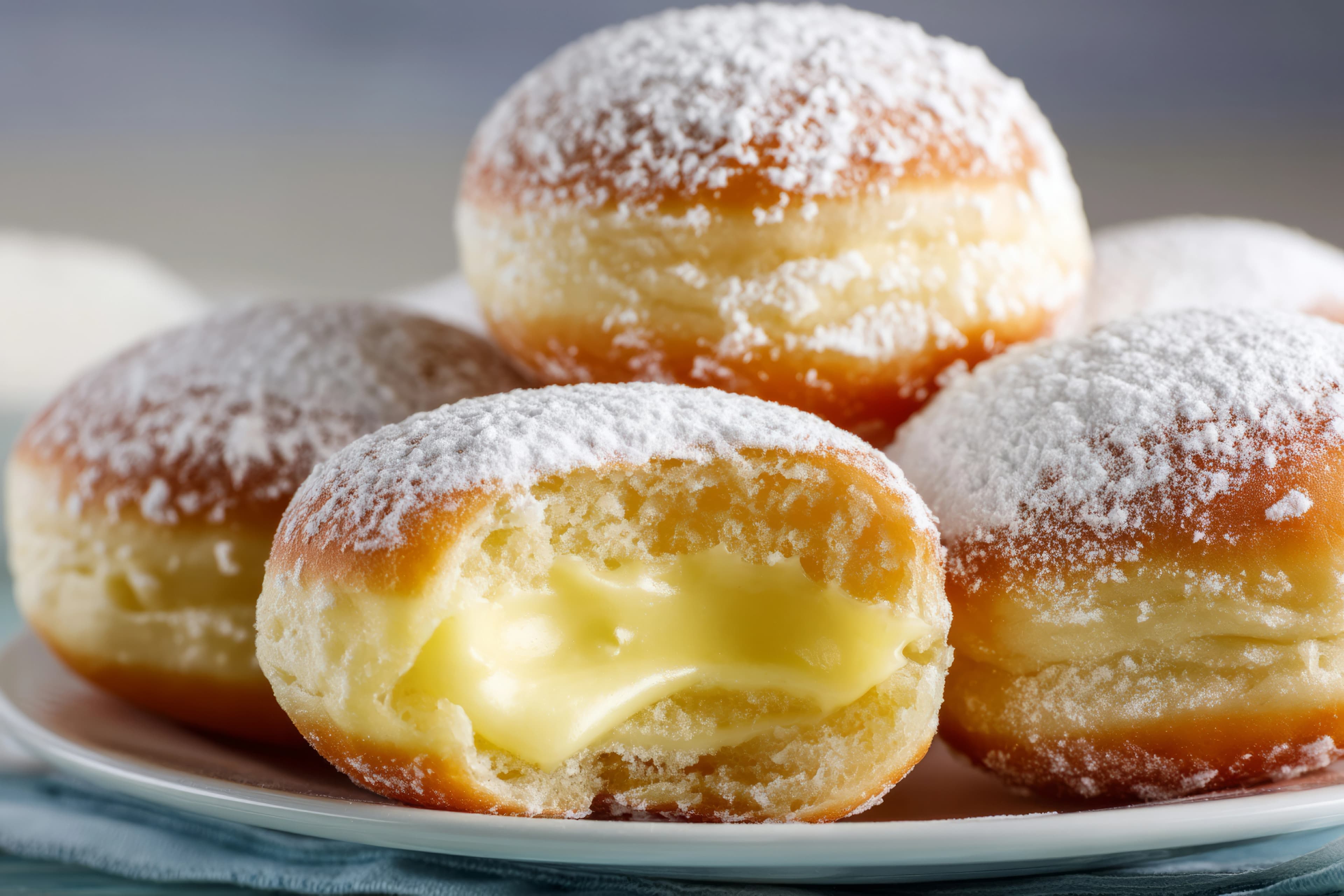 دونات محشو كريمة