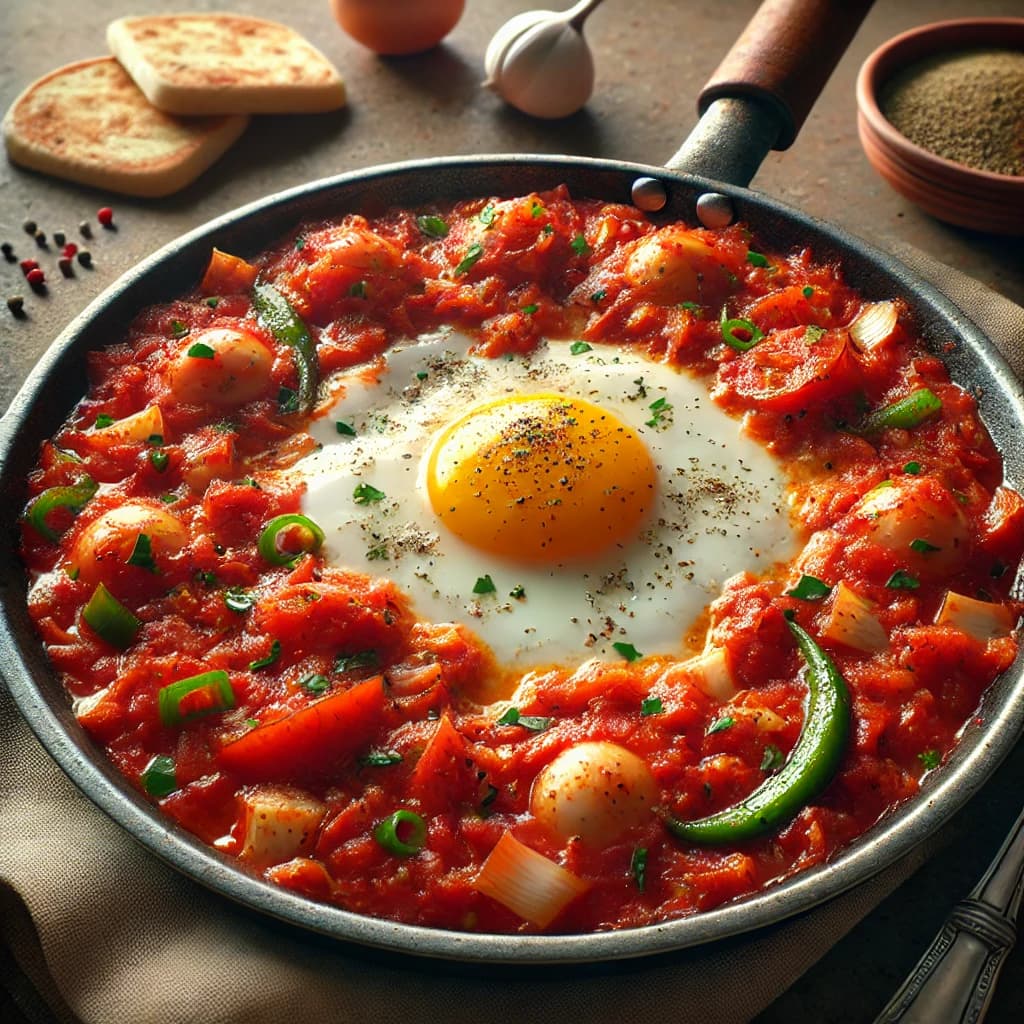 بيض بالطماطم (شكشوكة)