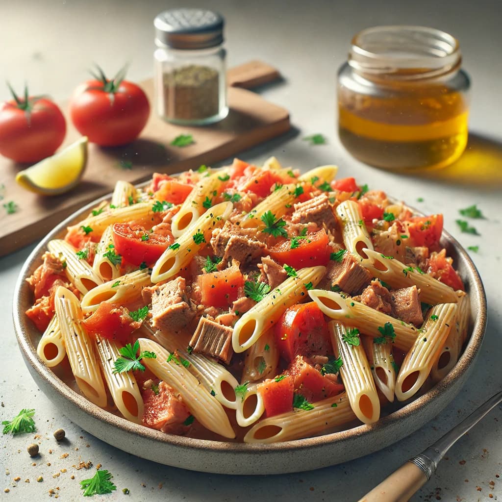 مكرونة بالتونة