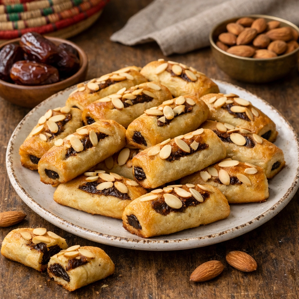 حلوى قراقيش الإريترية بالتمر واللوز