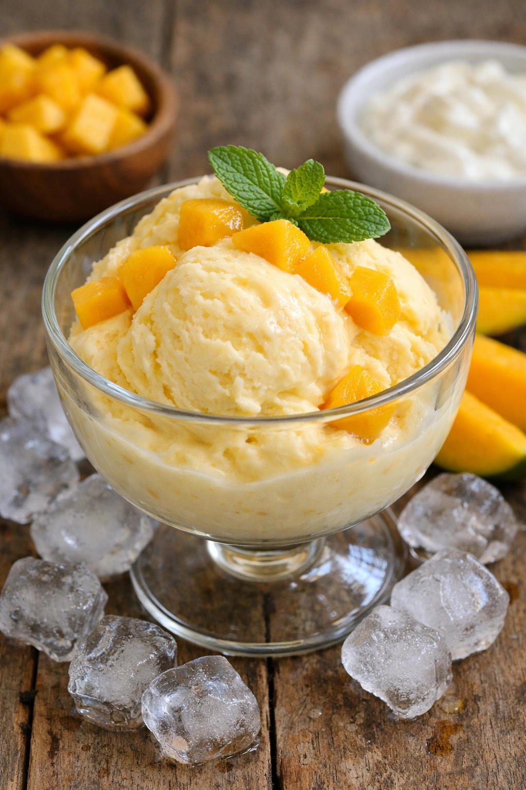 مثلجات مانجو باللبن الإريتري كريمية ومنعشة