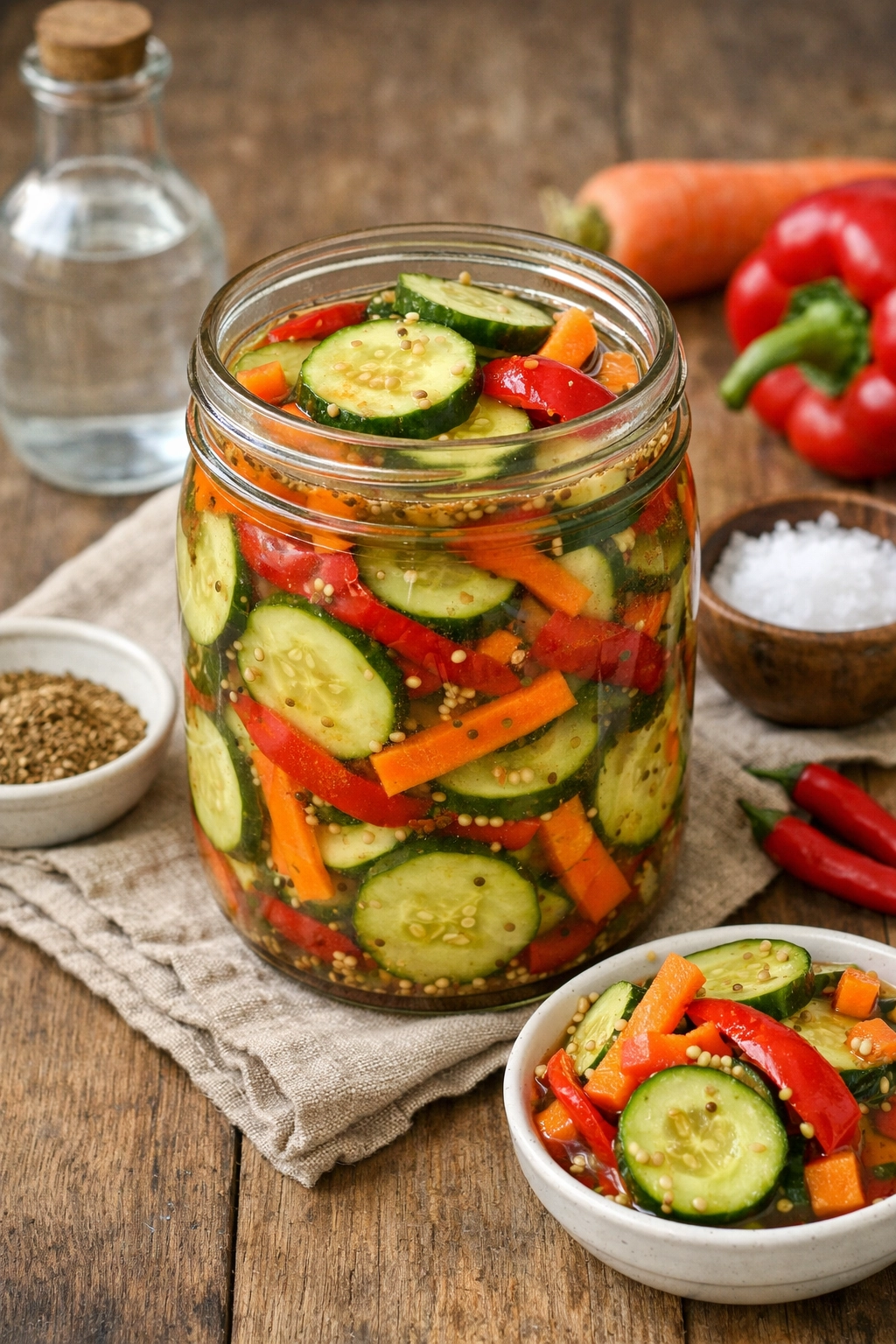 مخلل إريتري بالخيار والجزر والفلفل الأحمر