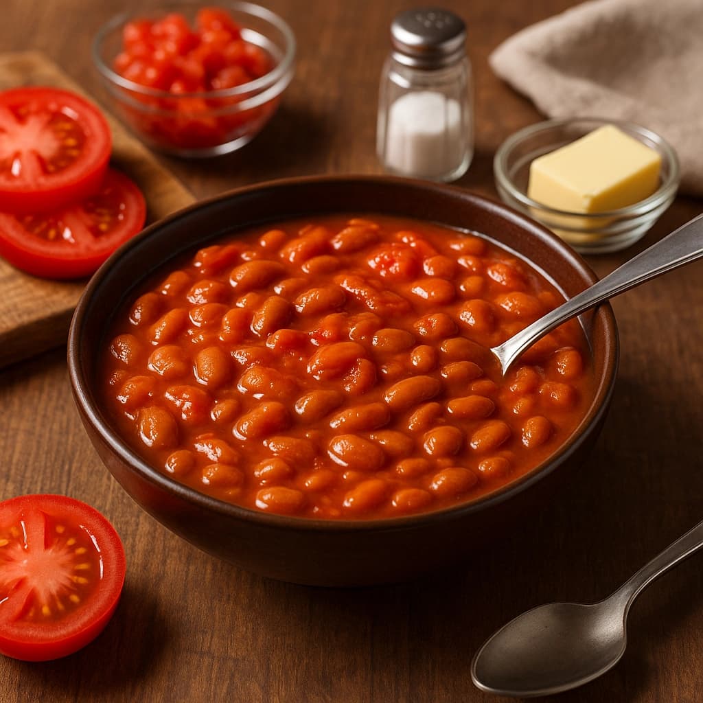 فول بالزبدة والطماطم