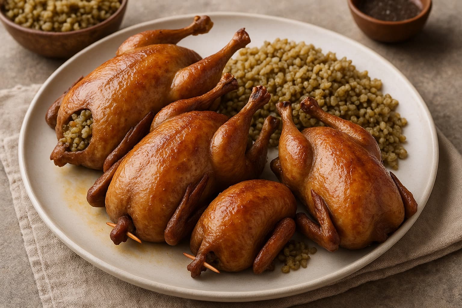 حمام محشي بالفريك